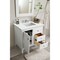 James Martin Vanities Palisades 36in Single Vanity, Bright White w/ 3 CM Ethereal Noctis Quartz Top 527-V36-BW-3ENC - alternate 2